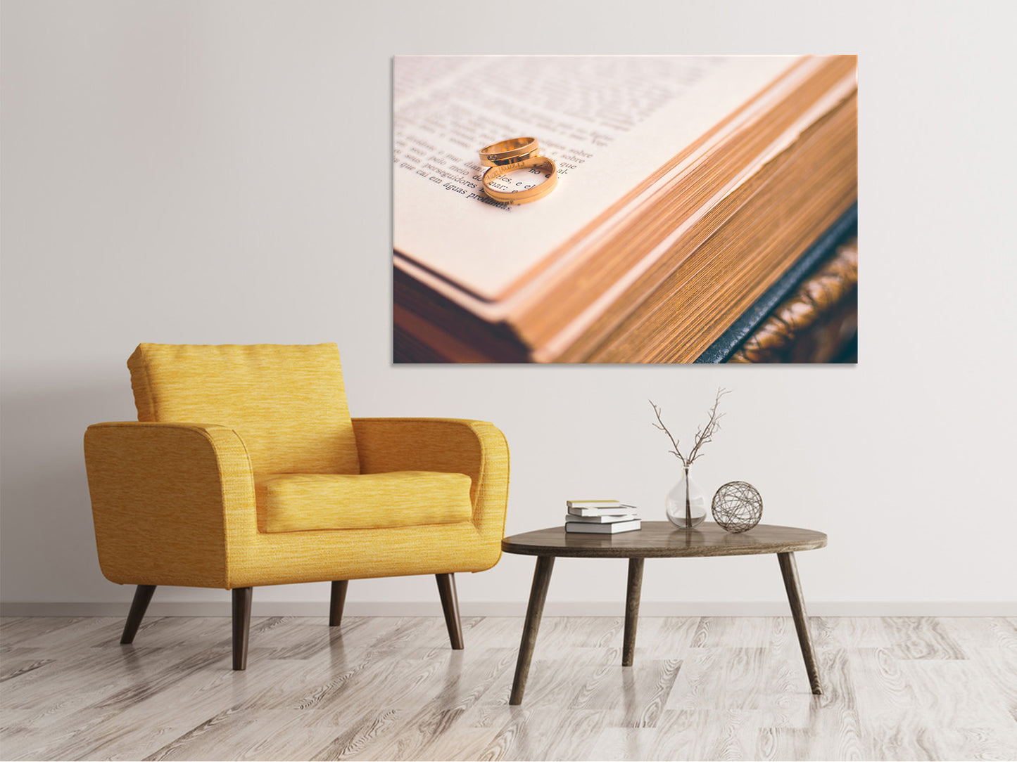Leinwandbild Die goldenen Eheringe