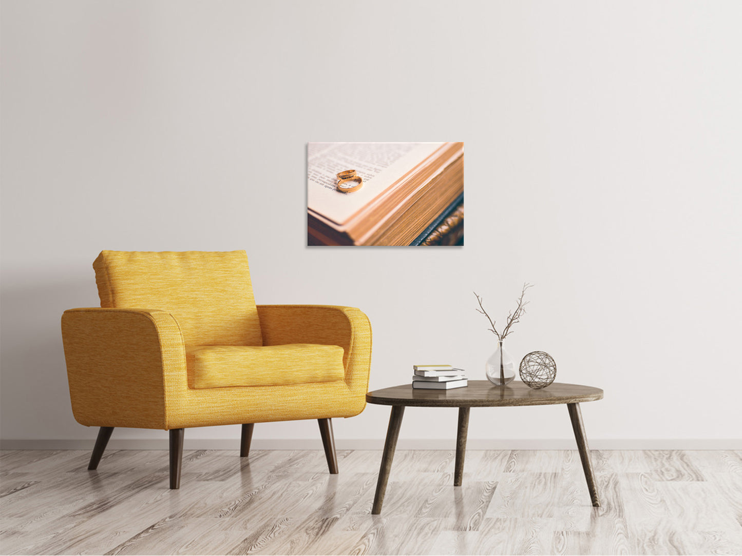 Leinwandbild Die goldenen Eheringe