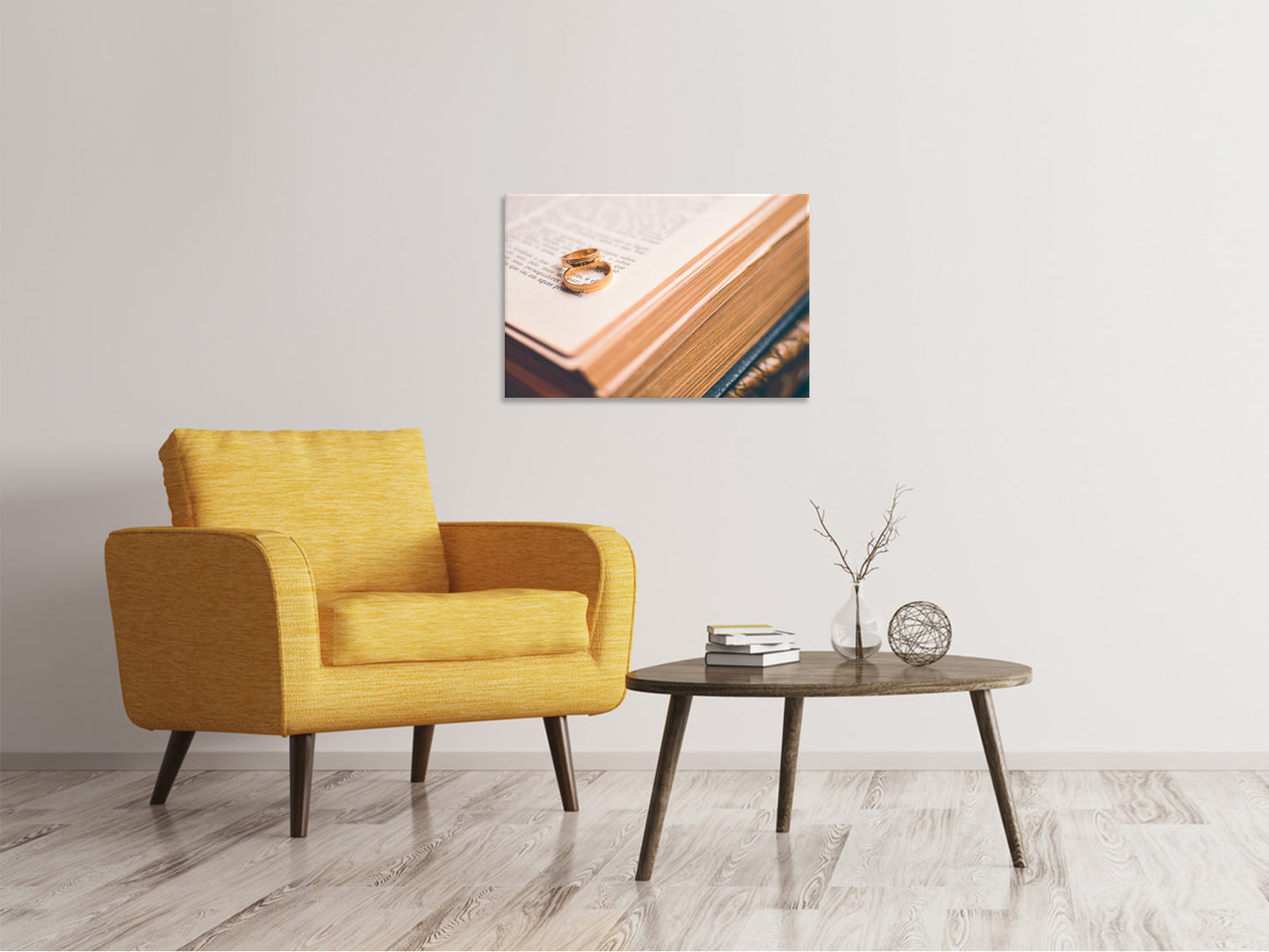 Leinwandbild Die goldenen Eheringe
