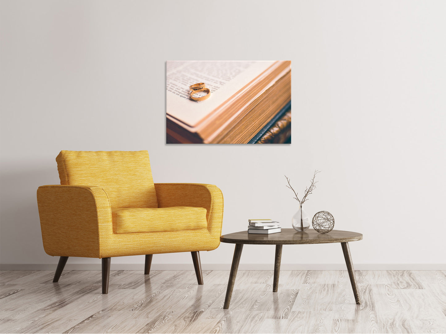 Leinwandbild Die goldenen Eheringe