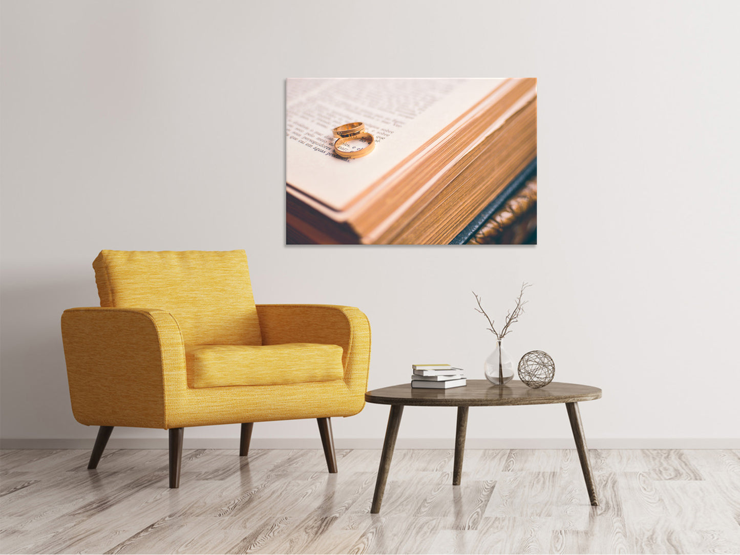 Leinwandbild Die goldenen Eheringe