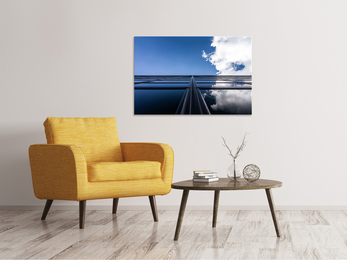 Leinwandbild Spiegelung von Wolken