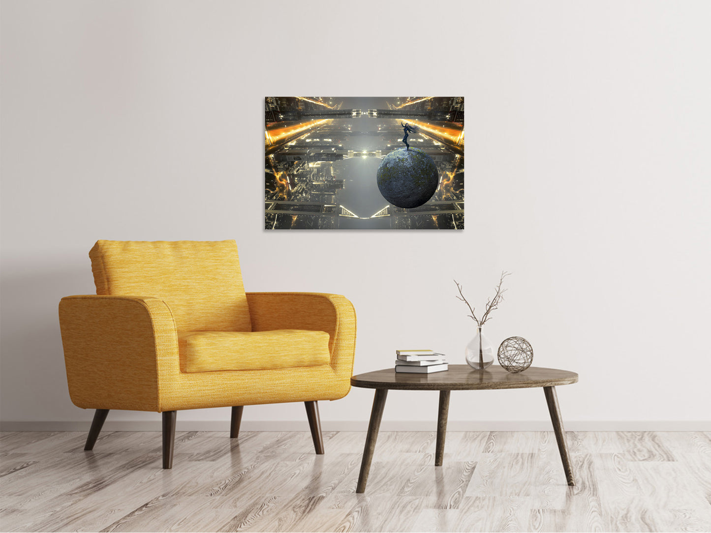 Leinwandbild Die Welt steht Kopf