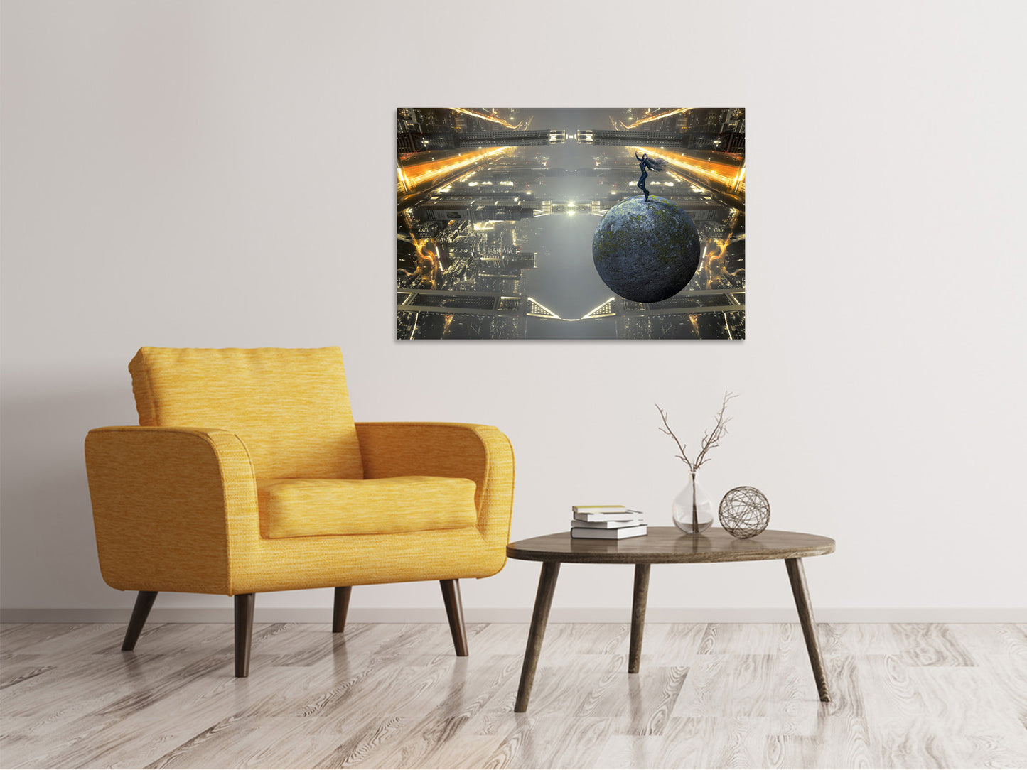 Leinwandbild Die Welt steht Kopf