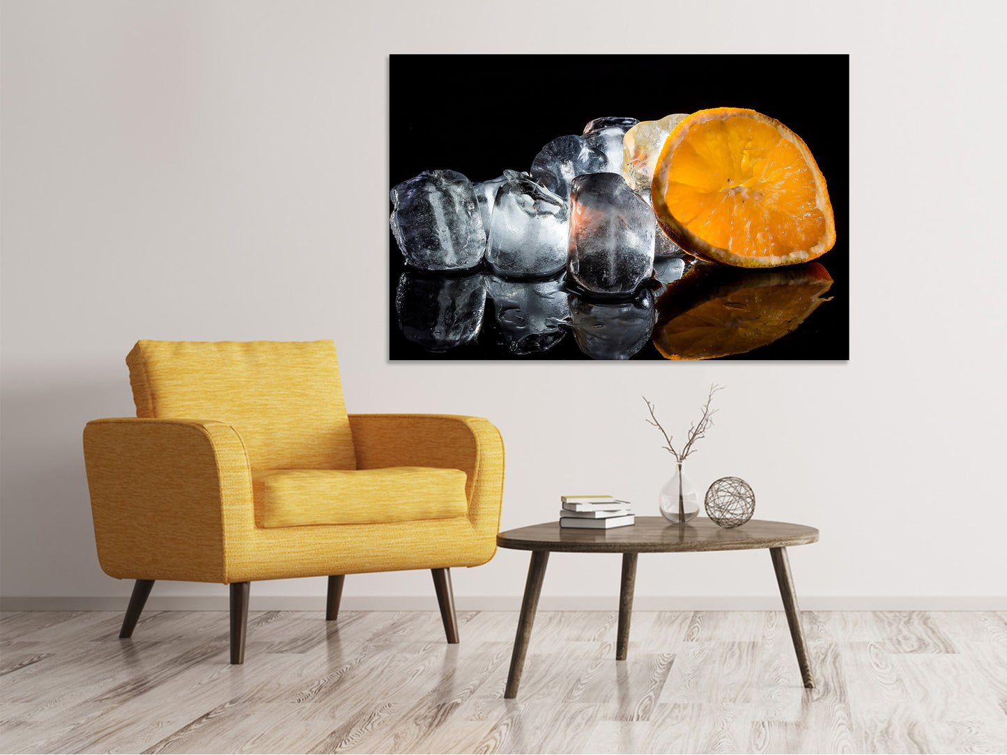 Leinwandbild Eiswürfel mit Vitamin C