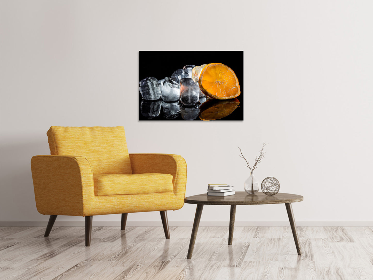Leinwandbild Eiswürfel mit Vitamin C