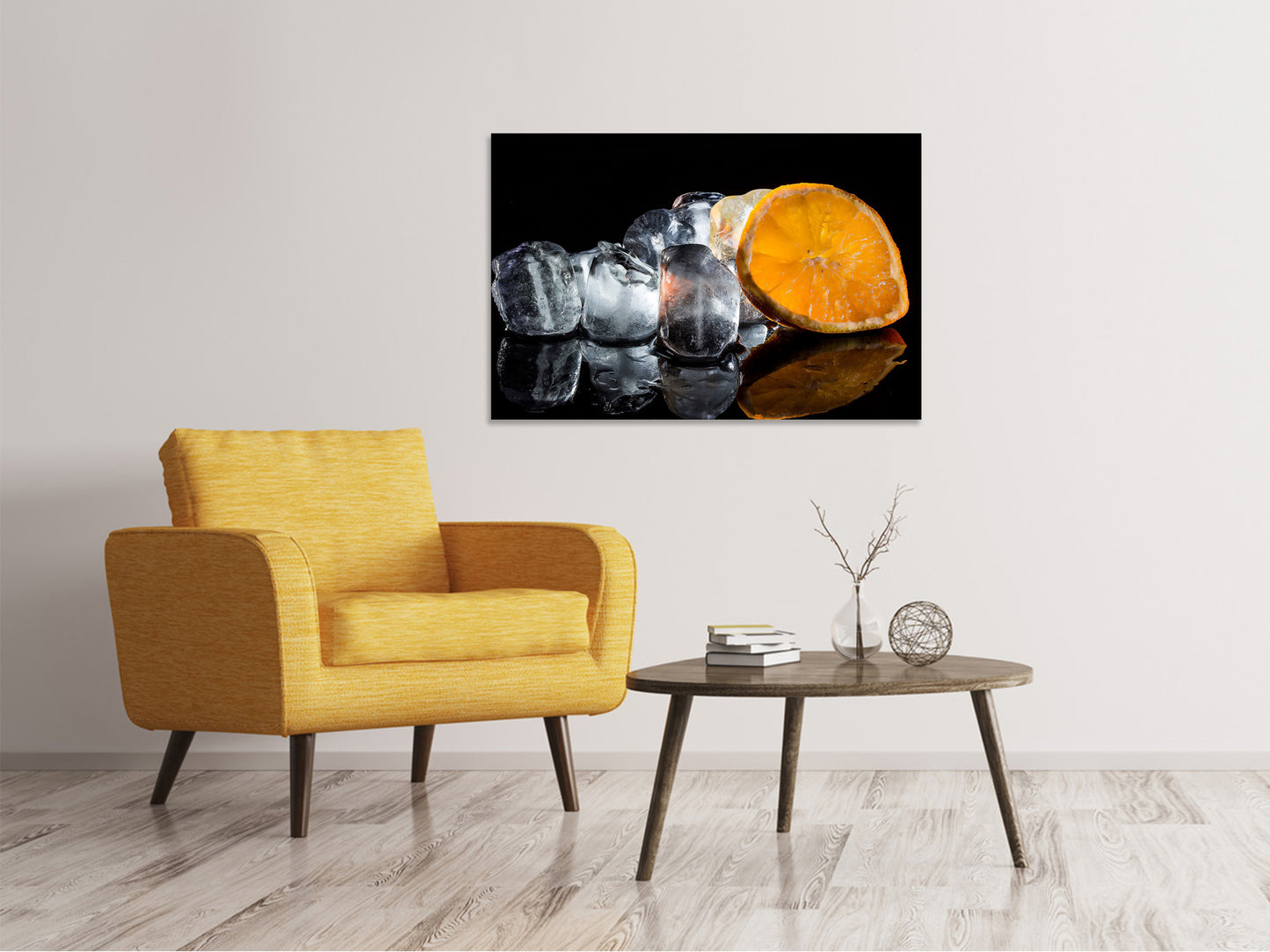 Leinwandbild Eiswürfel mit Vitamin C