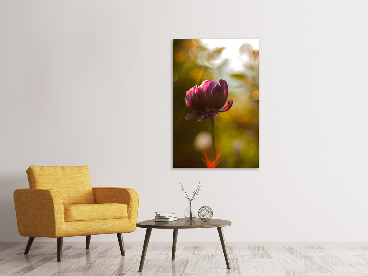 Leinwandbild Dunkle Tulpen Schönheit