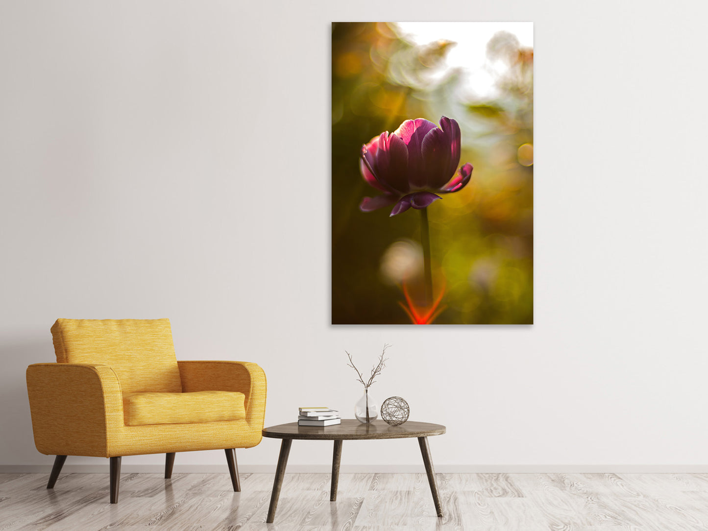 Leinwandbild Dunkle Tulpen Schönheit