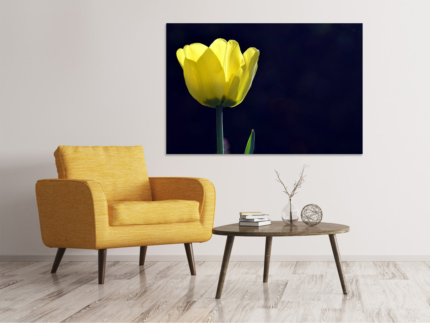 Leinwandbild Leuchtende Tulpe