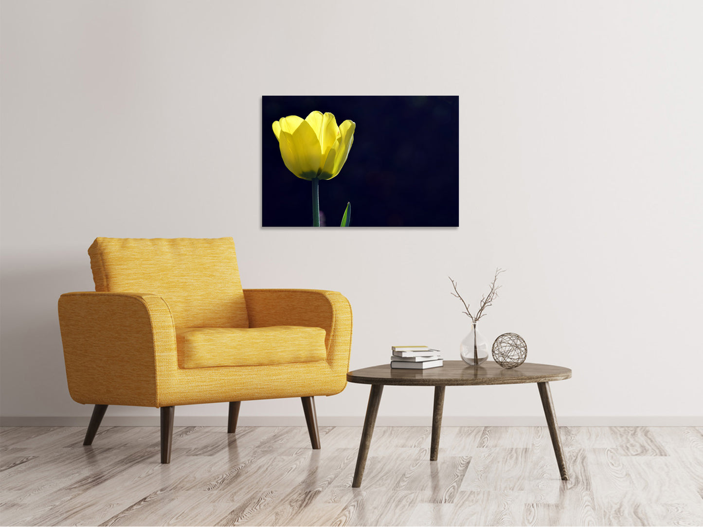 Leinwandbild Leuchtende Tulpe