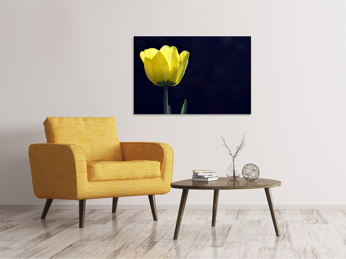 Leinwandbild Leuchtende Tulpe