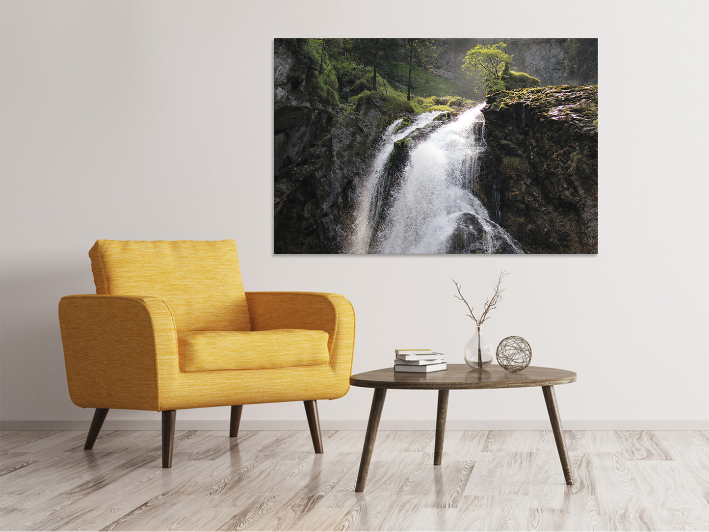 Leinwandbild Der Gollinger Wasserfall