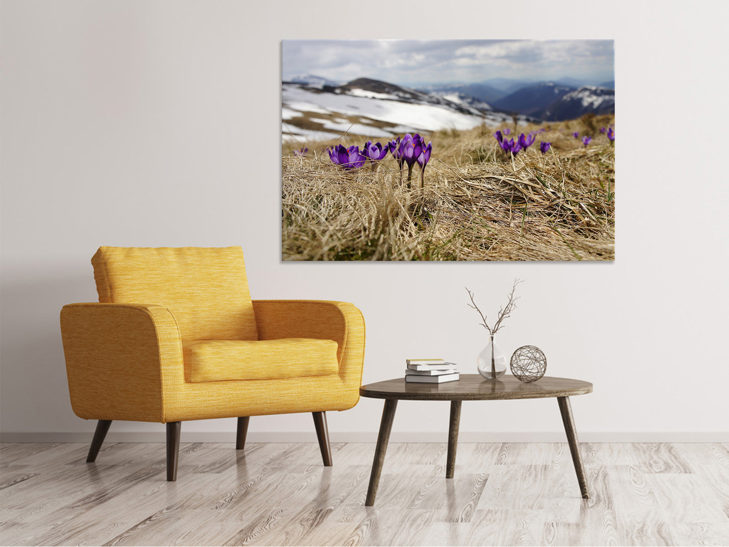 Leinwandbild Lila Krokus