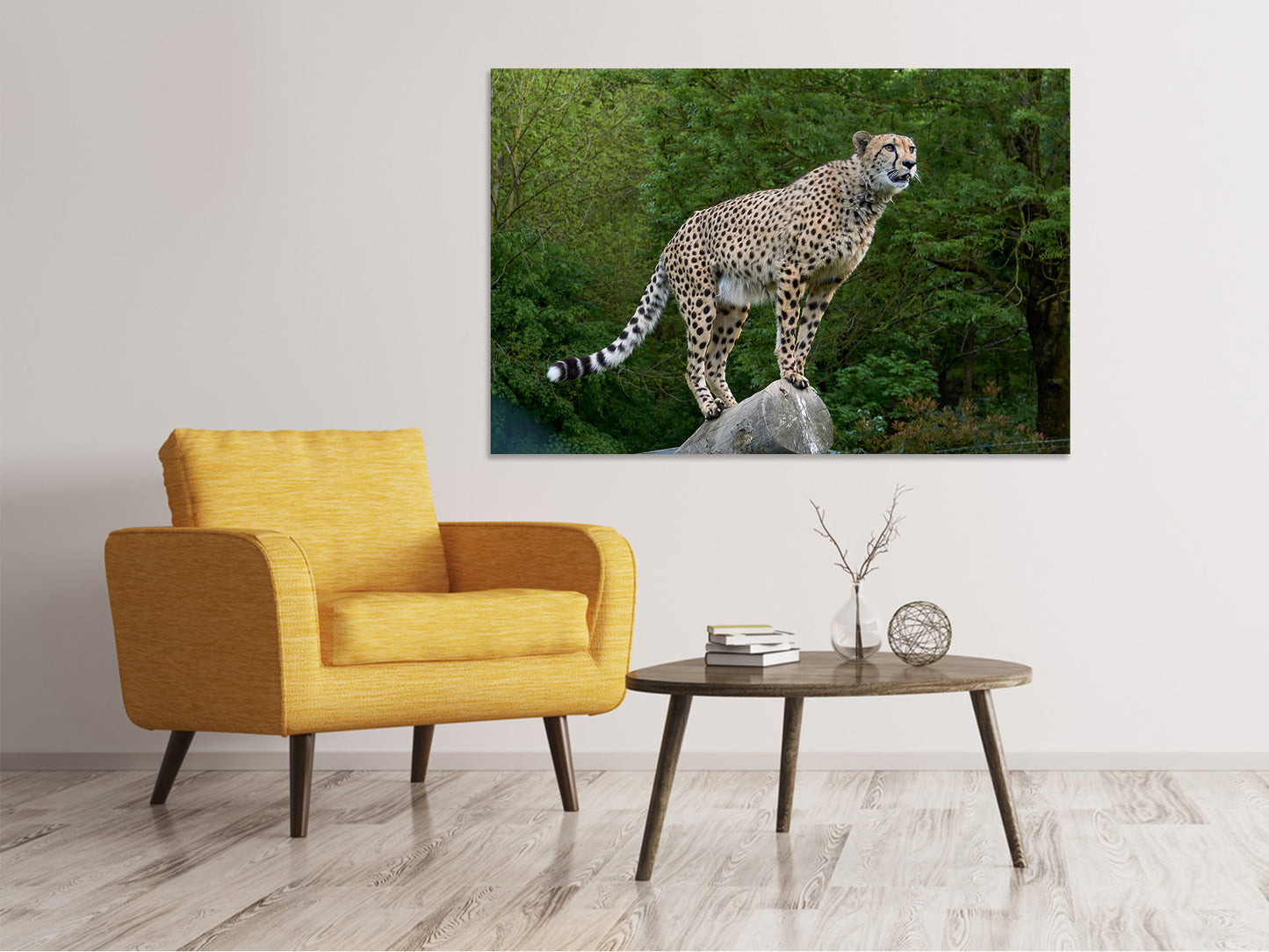 Leinwandbild Gepard auf dem Sprung