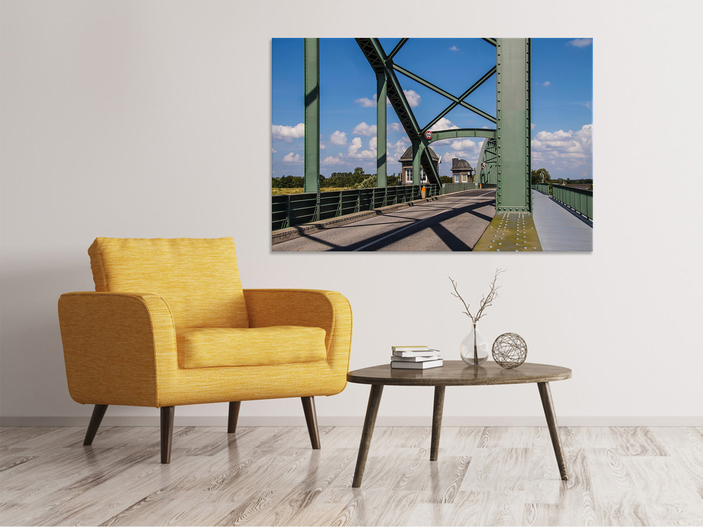 Leinwandbild Brücke in Stahlkonstruktion
