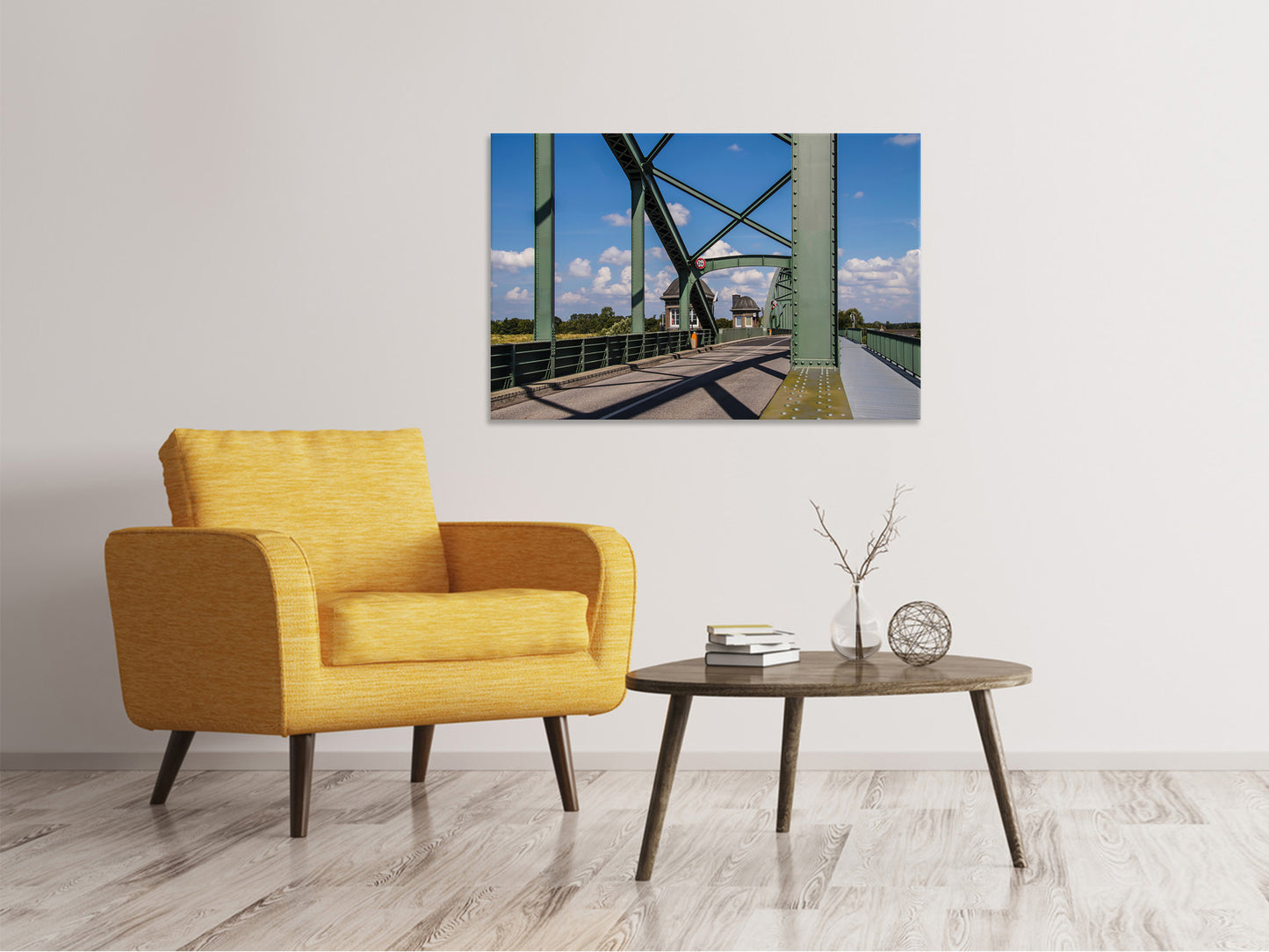 Leinwandbild Brücke in Stahlkonstruktion