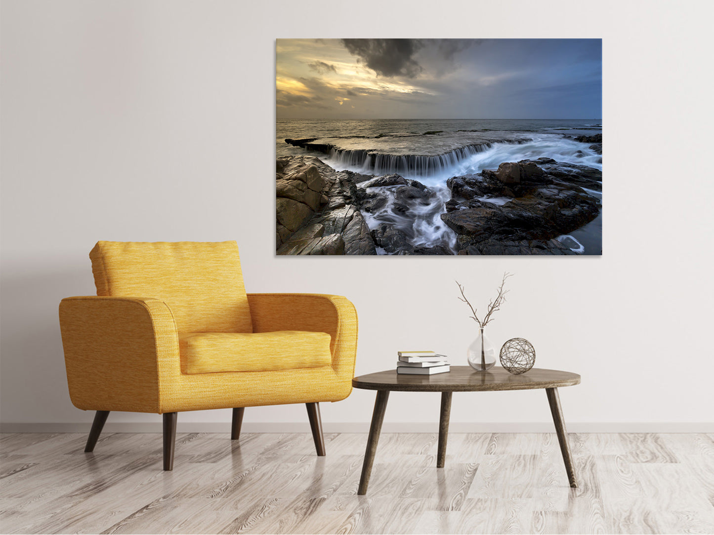 Leinwandbild Abendstimmung am Meer