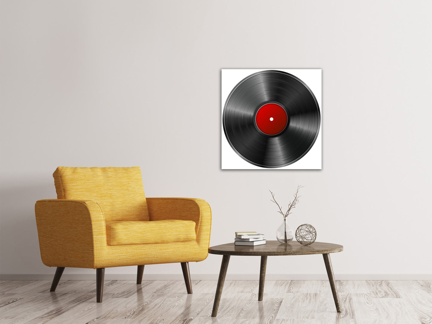 Leinwandbild Retro Schallplatte