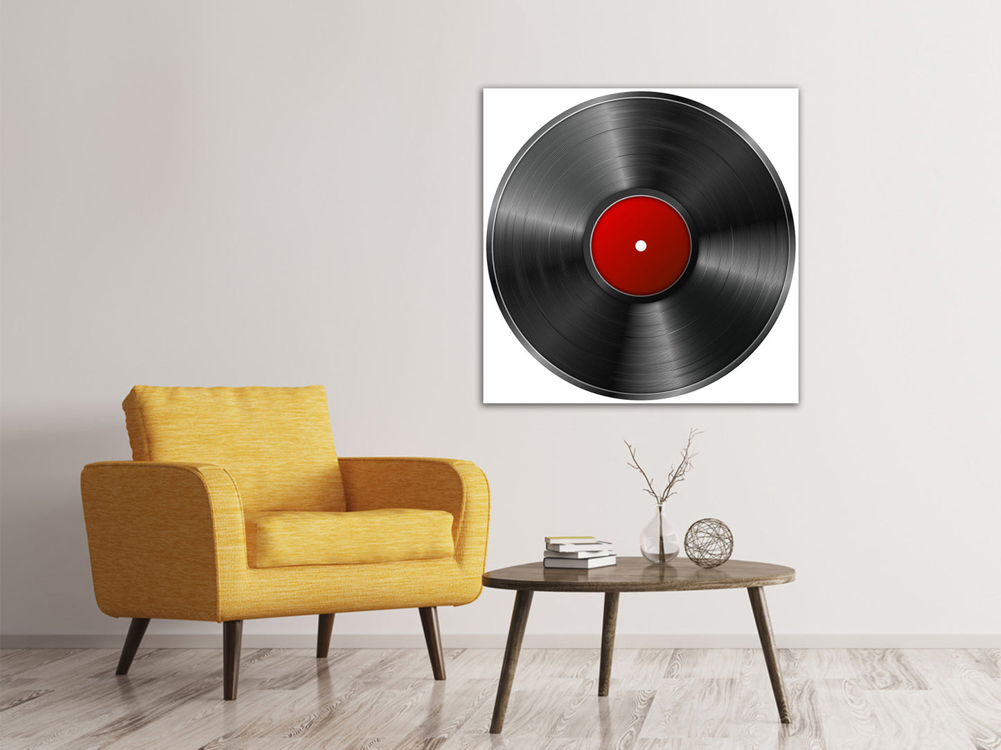 Leinwandbild Retro Schallplatte
