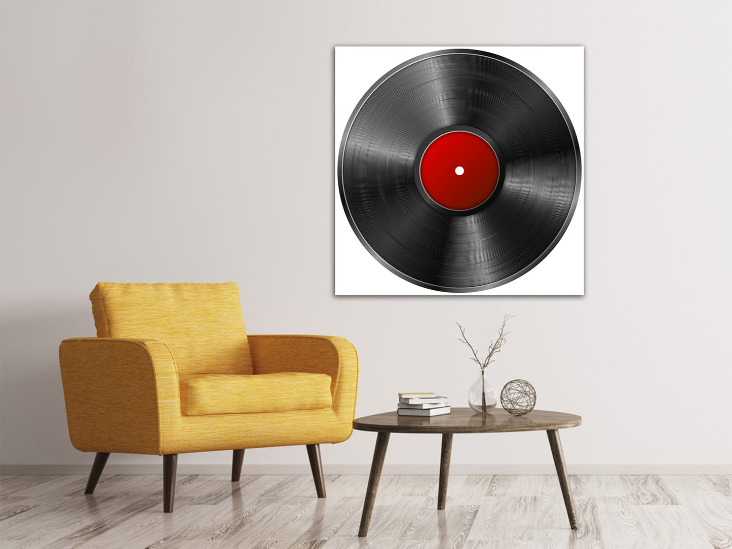 Leinwandbild Retro Schallplatte