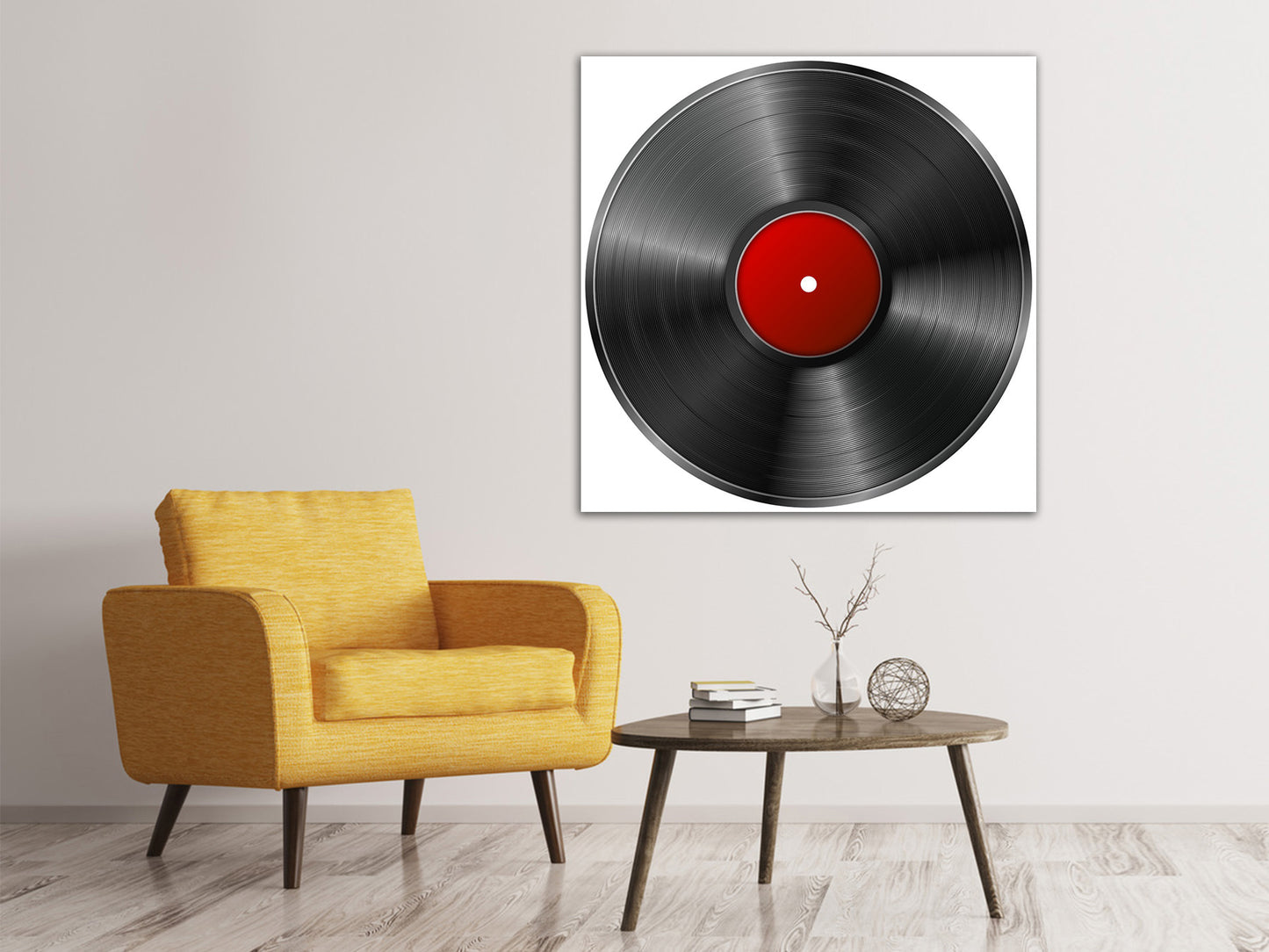 Leinwandbild Retro Schallplatte
