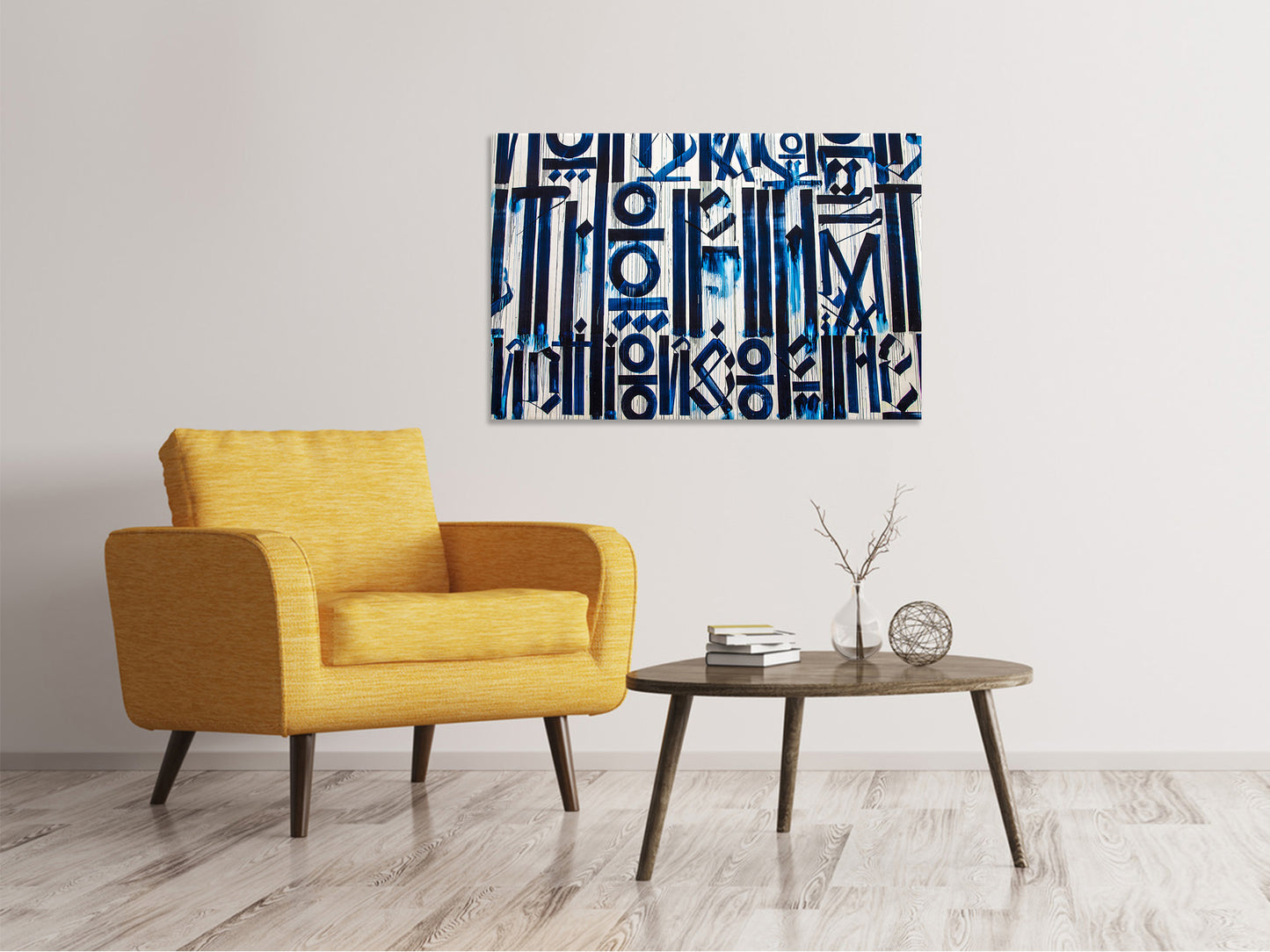 Leinwandbild Die Zeichen an der Wand