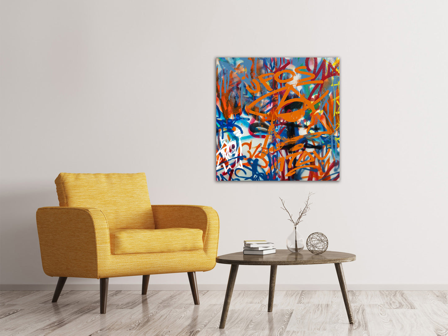 Leinwandbild Graffiti Ufos