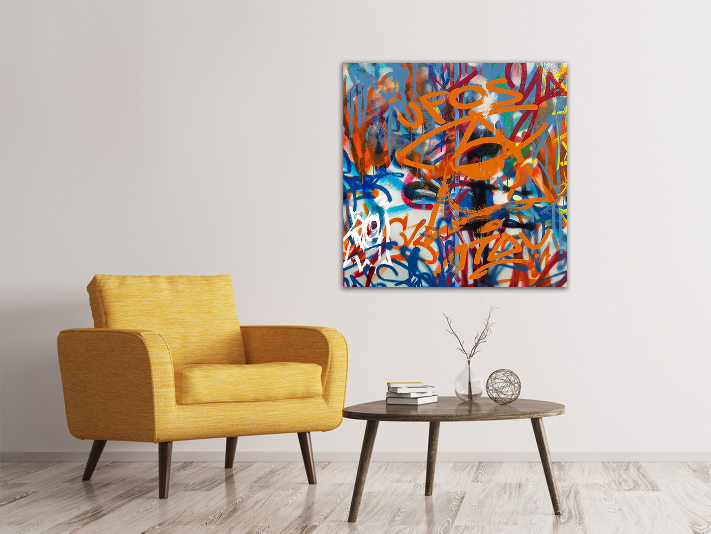 Leinwandbild Graffiti Ufos