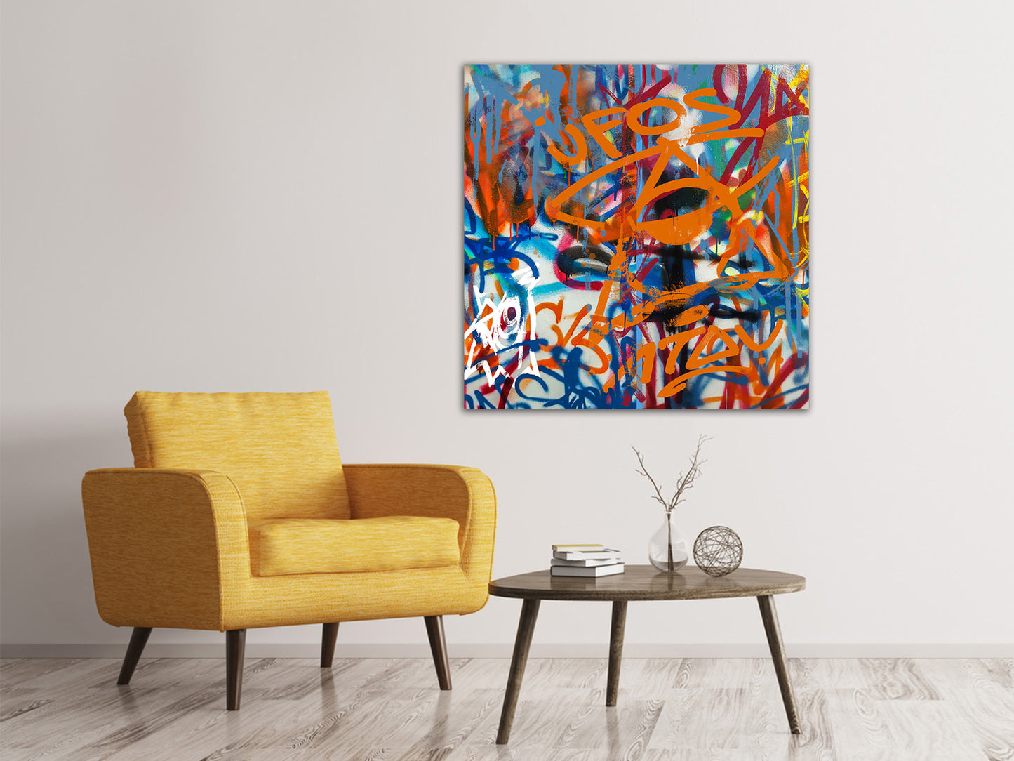 Leinwandbild Graffiti Ufos