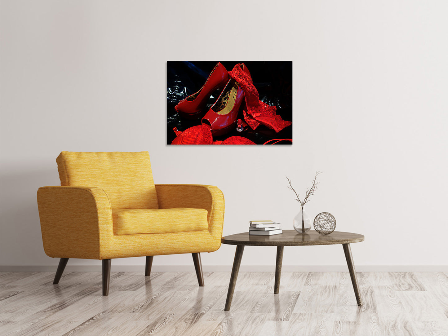 Leinwandbild Rote High Heels