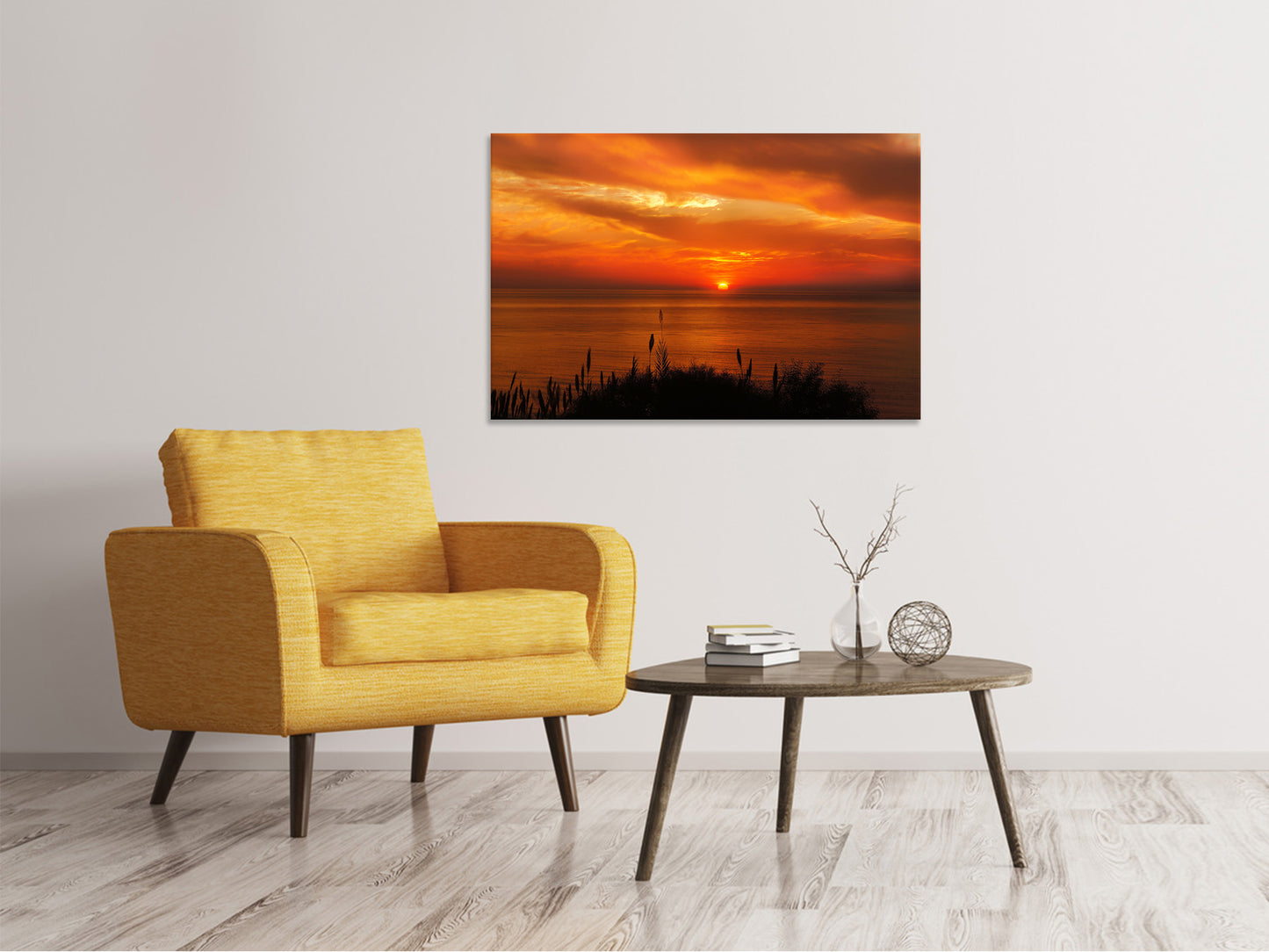 Leinwandbild Friedliche Abendstimmung am Meer