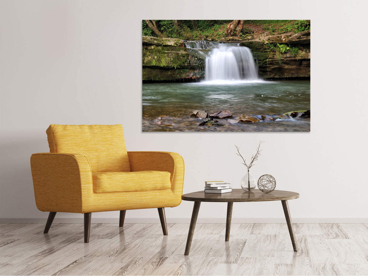 Leinwandbild Beste Aussicht auf den Wasserfall