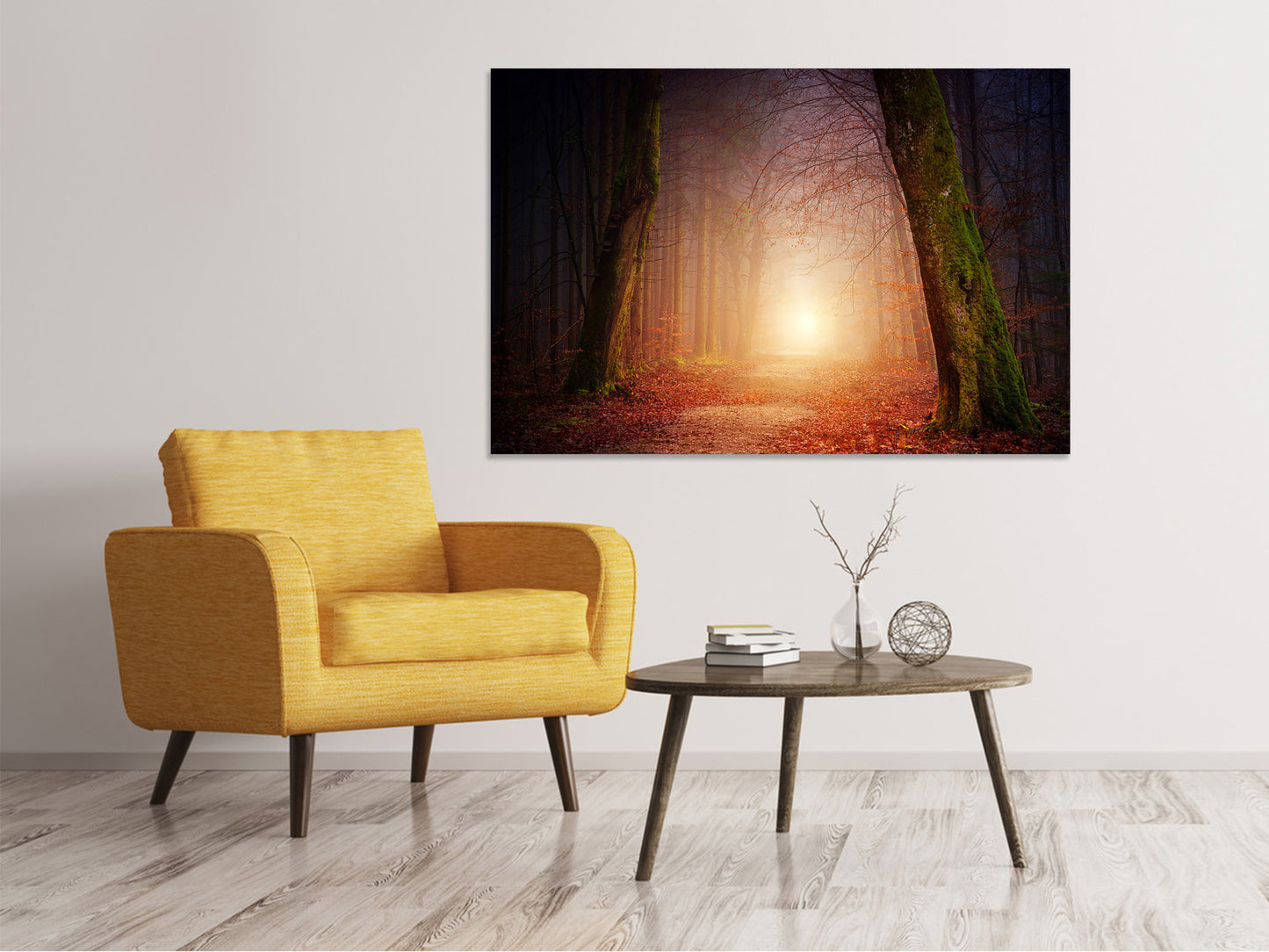 Leinwandbild Herbst im Wald