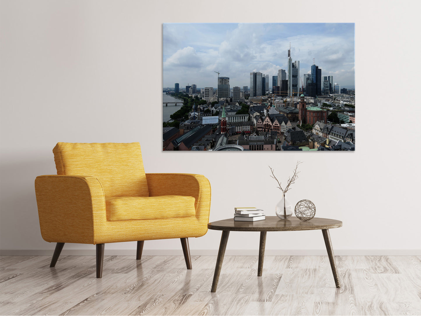 Leinwandbild Die Dächer von Frankfurt