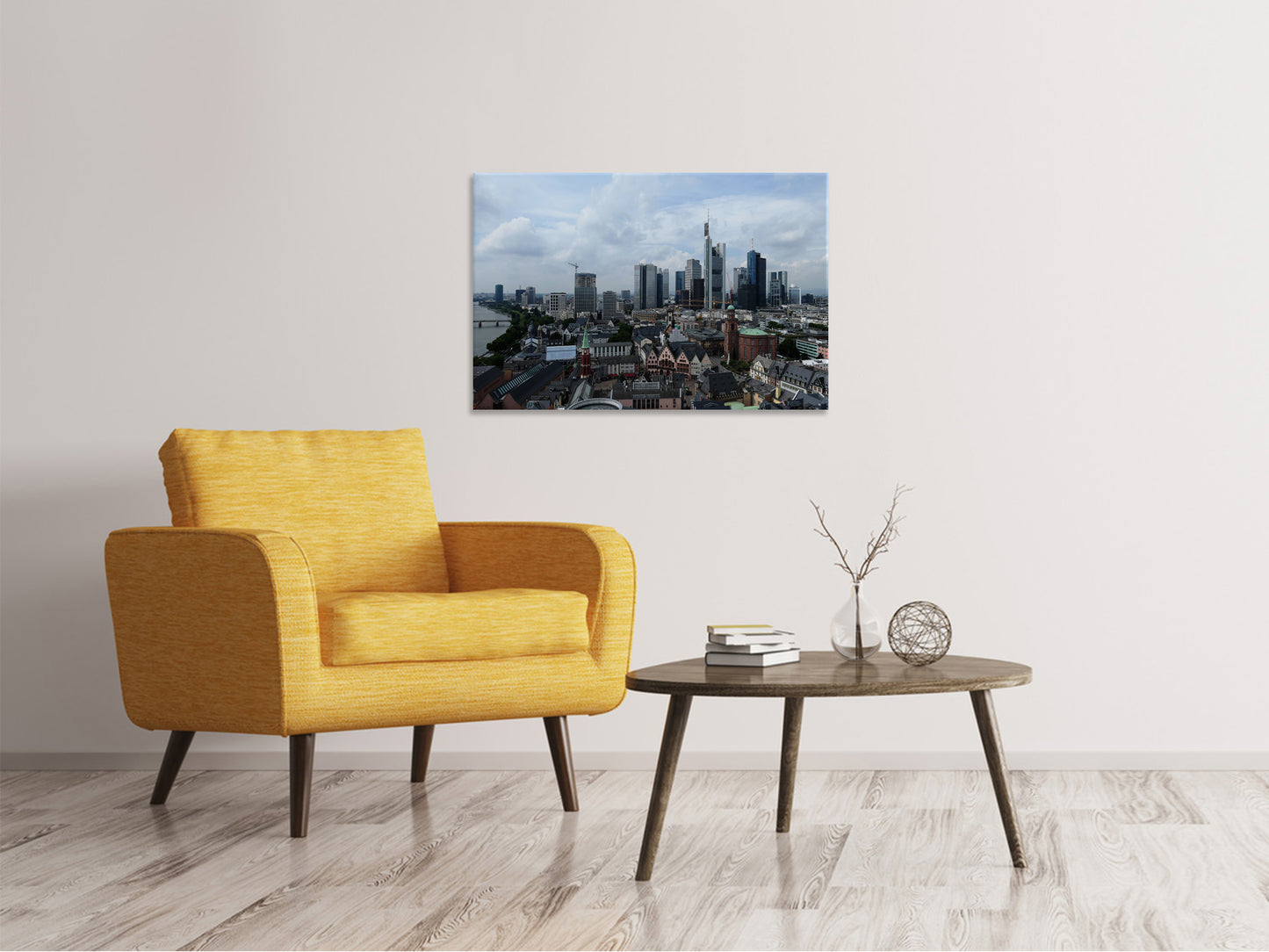 Leinwandbild Die Dächer von Frankfurt