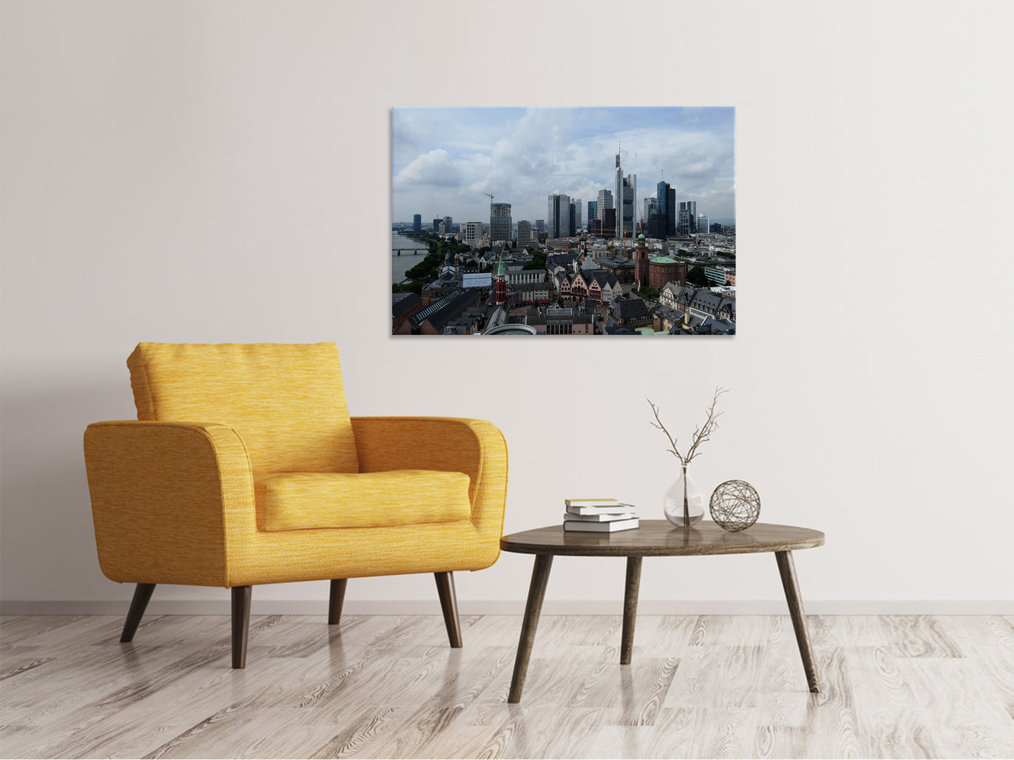 Leinwandbild Die Dächer von Frankfurt