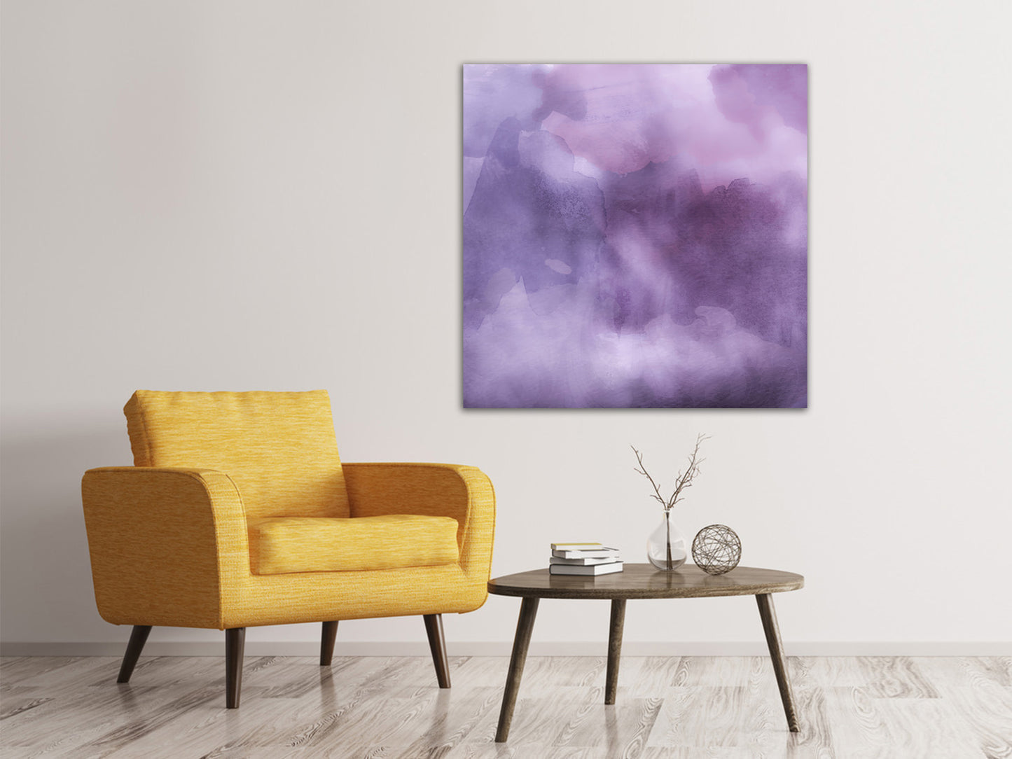 Leinwandbild Aquarell in lila