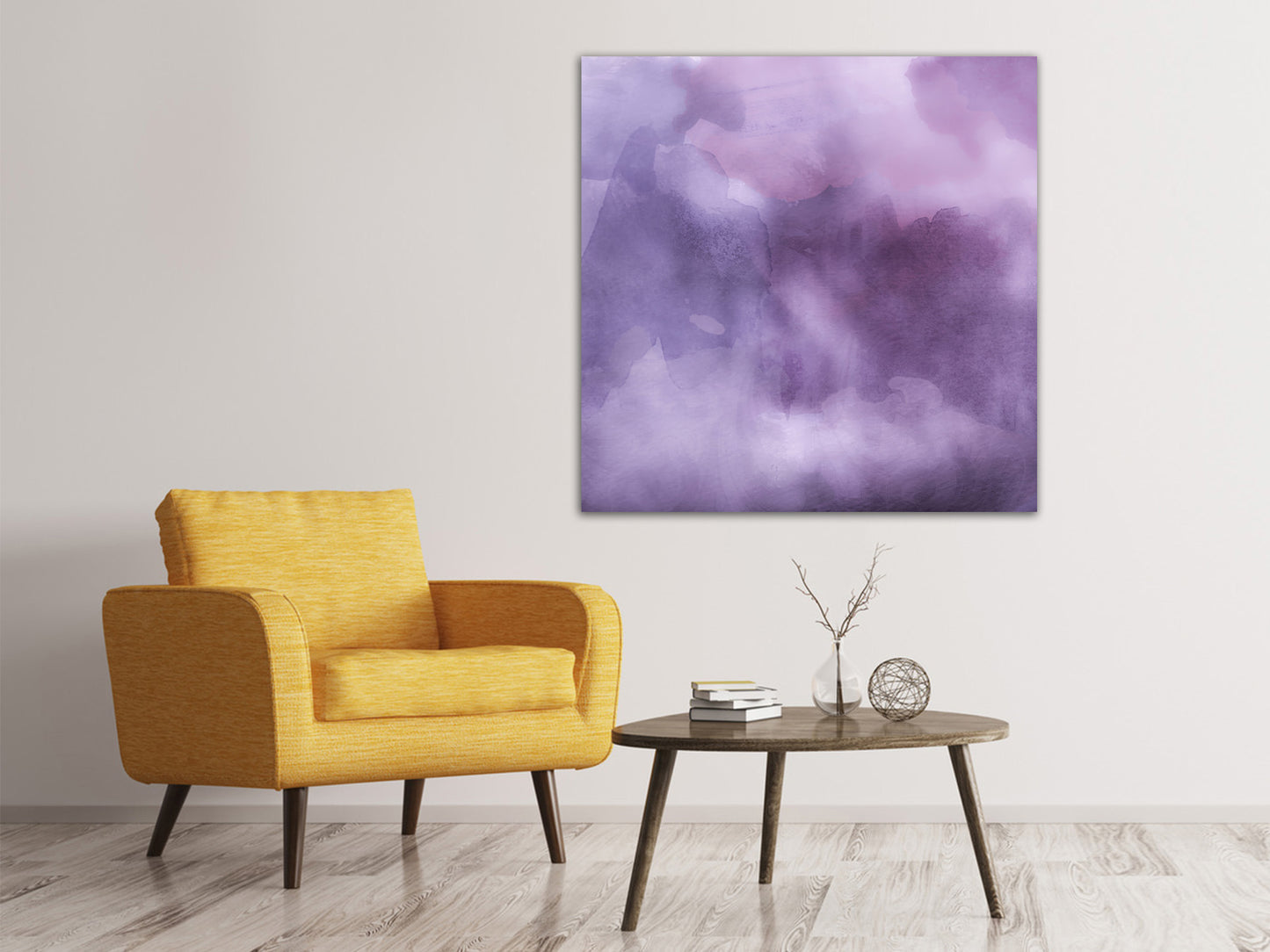 Leinwandbild Aquarell in lila
