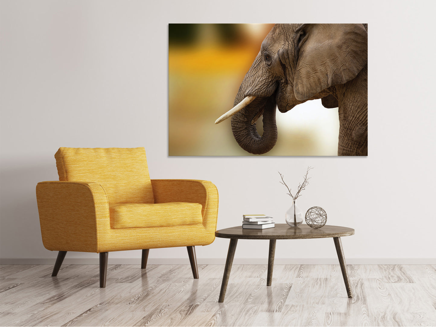 Leinwandbild Elefant Close up