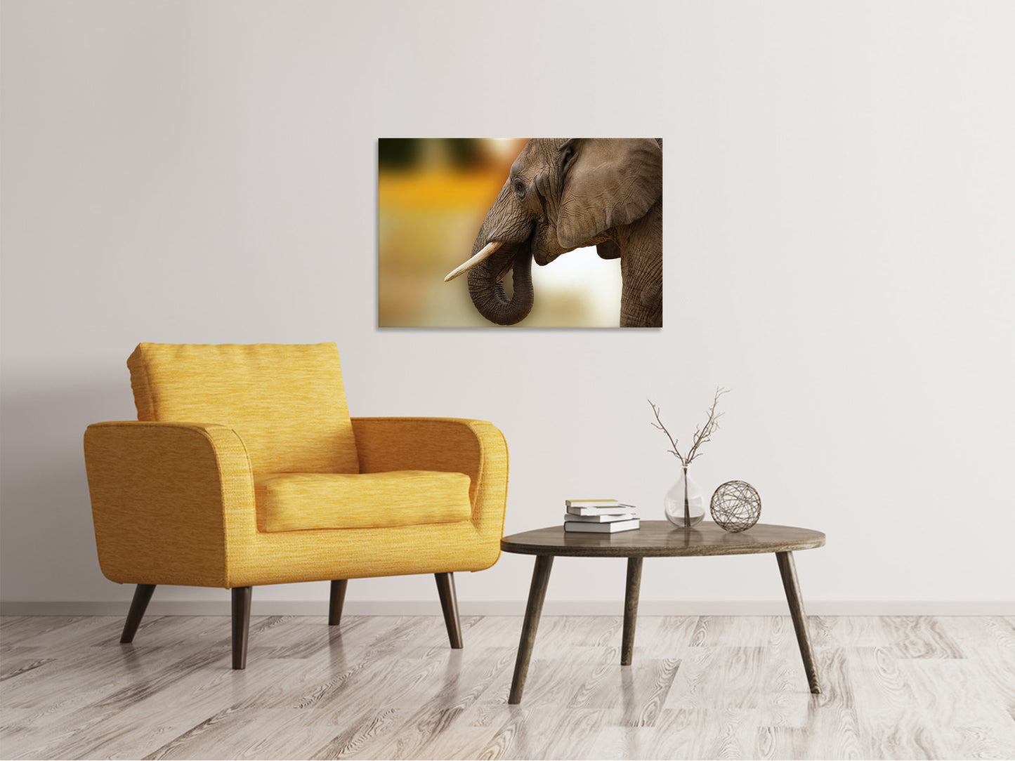Leinwandbild Elefant Close up