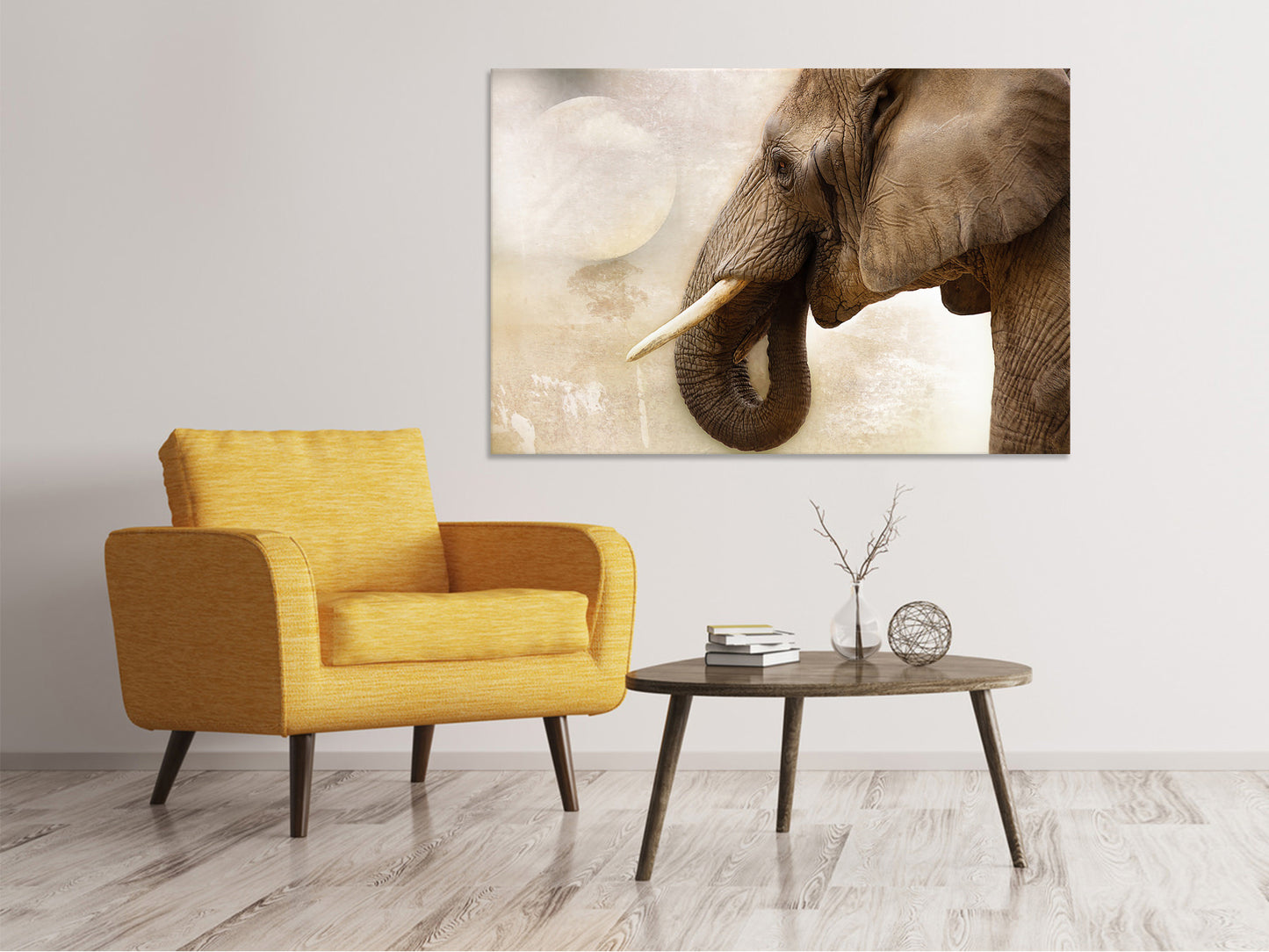 Leinwandbild Portrait eines Elefant