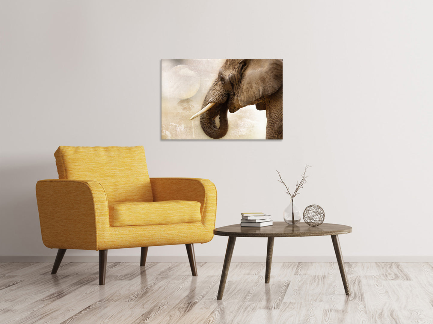 Leinwandbild Portrait eines Elefant
