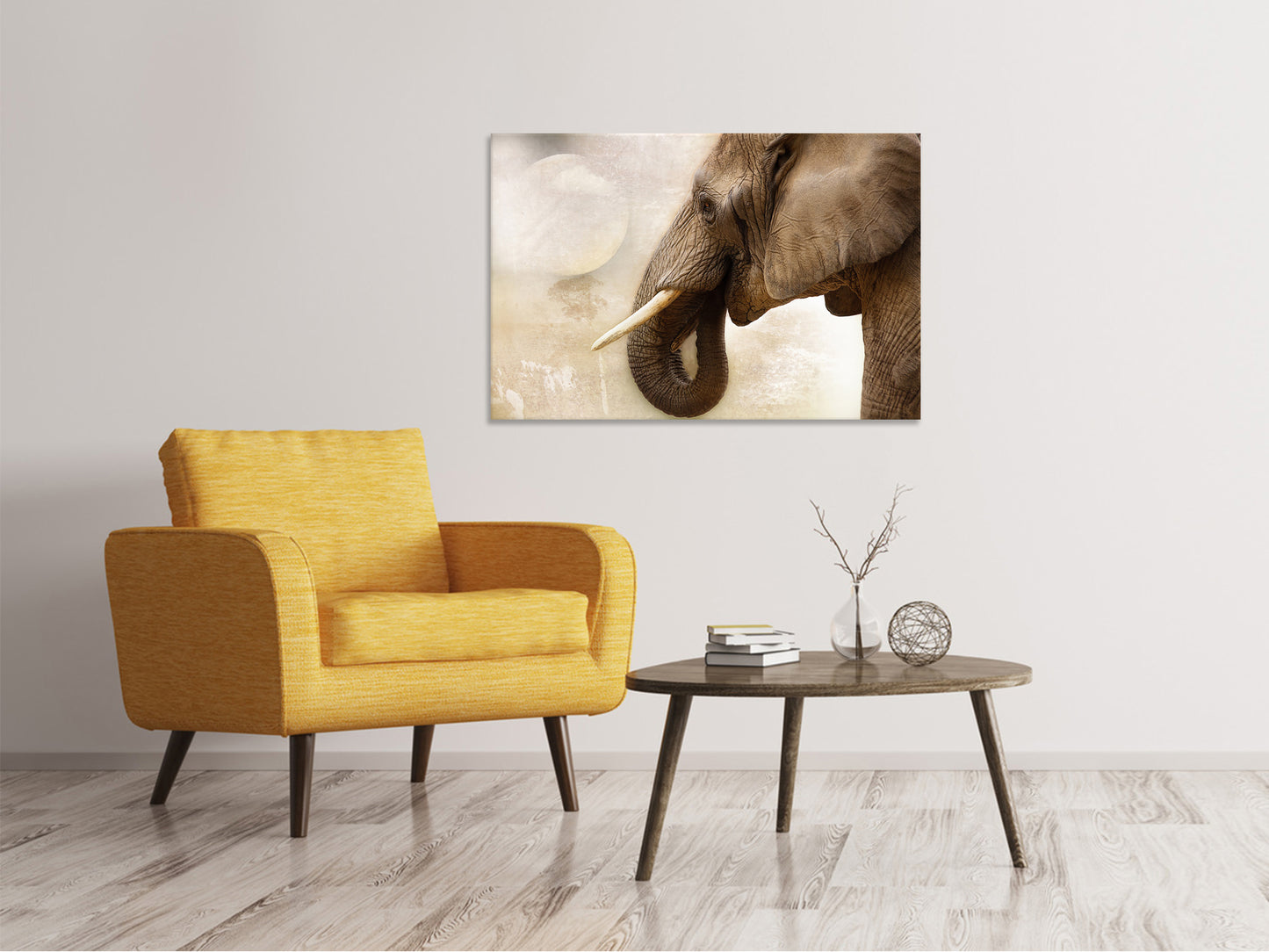 Leinwandbild Portrait eines Elefant