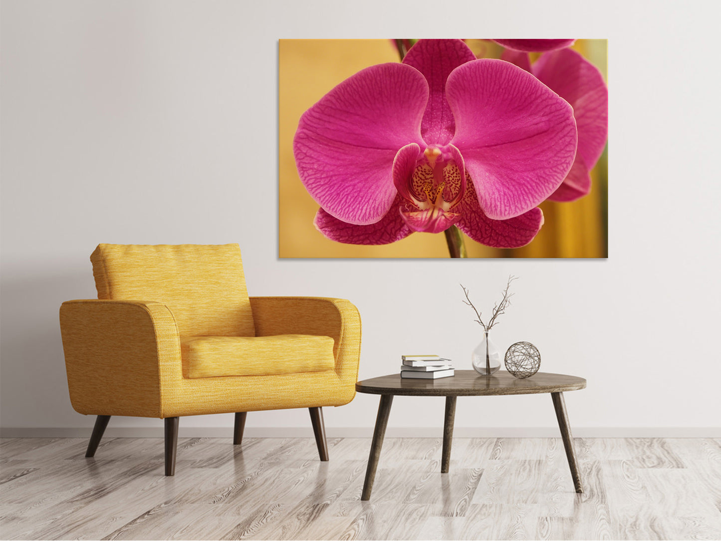 Leinwandbild Close up Orchidee in pink