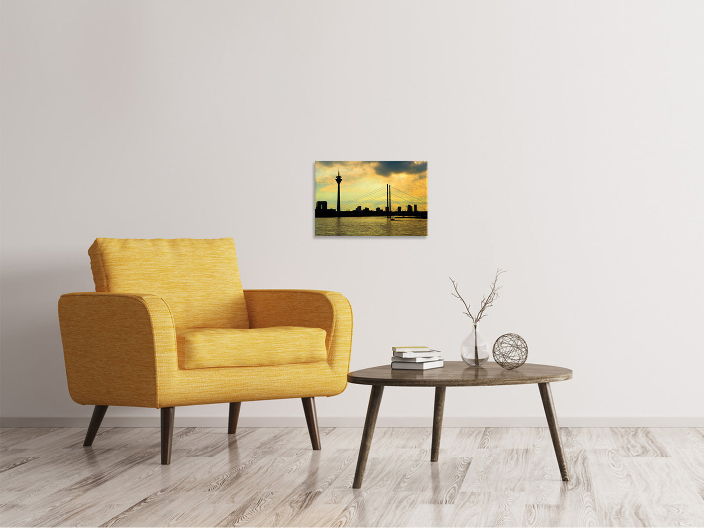 Leinwandbild Skyline im Abendlicht
