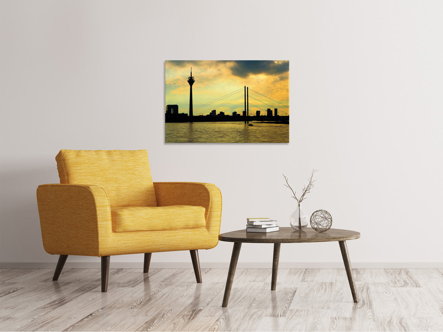 Leinwandbild Skyline im Abendlicht