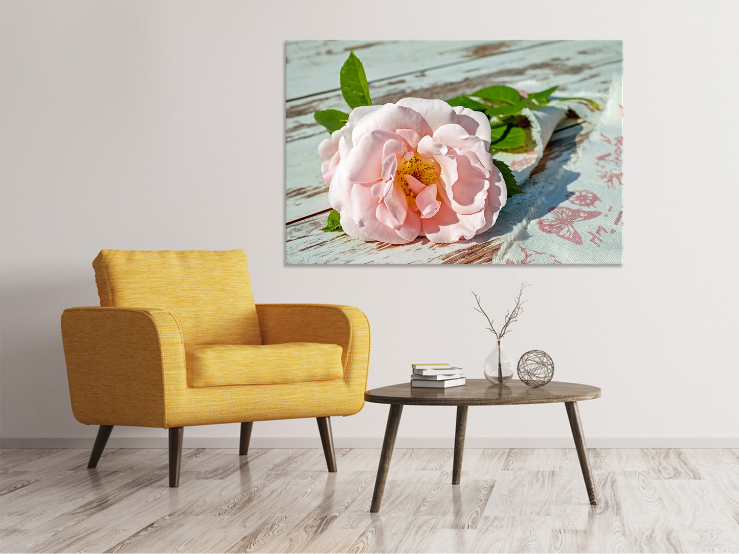 Leinwandbild Wildrose in rosa