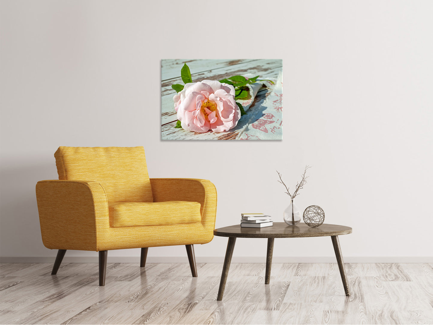Leinwandbild Wildrose in rosa