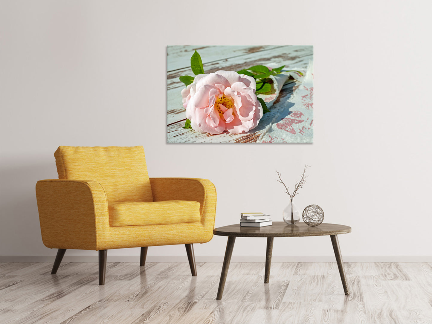 Leinwandbild Wildrose in rosa